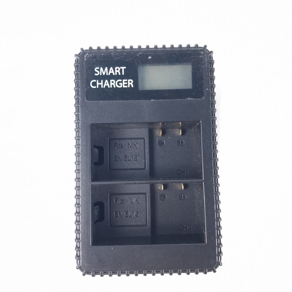 KCHOICE Dual LCD Smart Charger for Nikon EN-EL15 Camera Batteries Micro USB